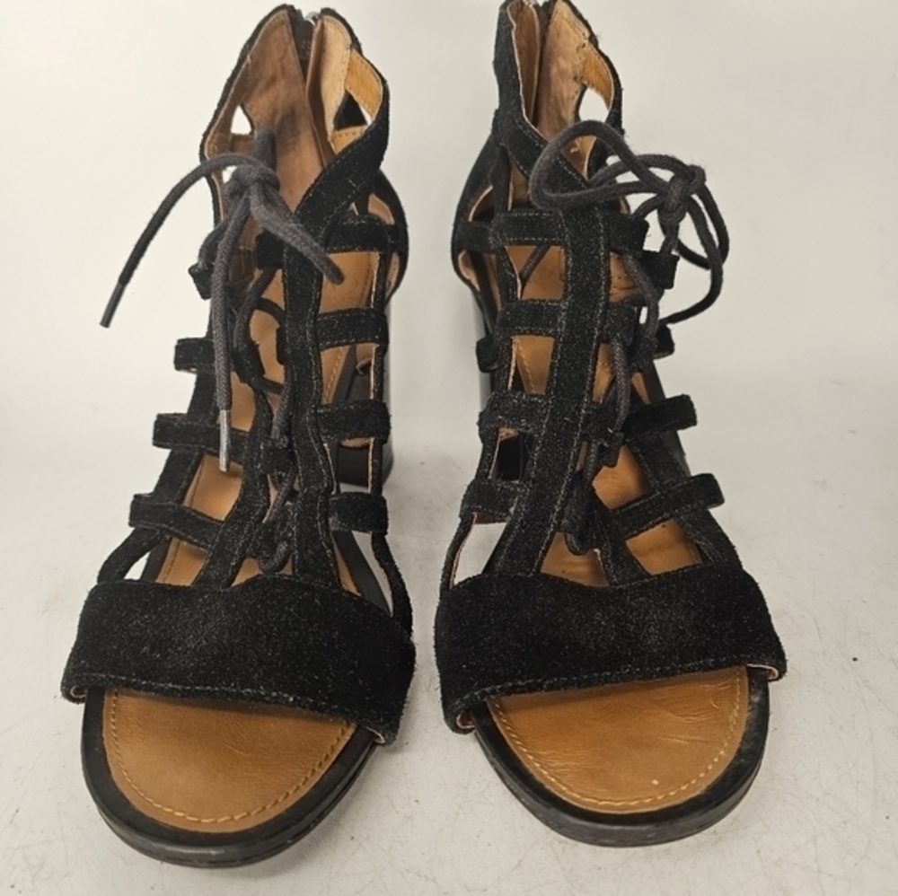 6.5‎ M Franco Sarto Black wedge shoe/sandal